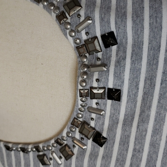 NEW J. Crew Stripes Top Jewel Neckline Sleeveless Casual Preppy Summer Vacation - Picture 6 of 11